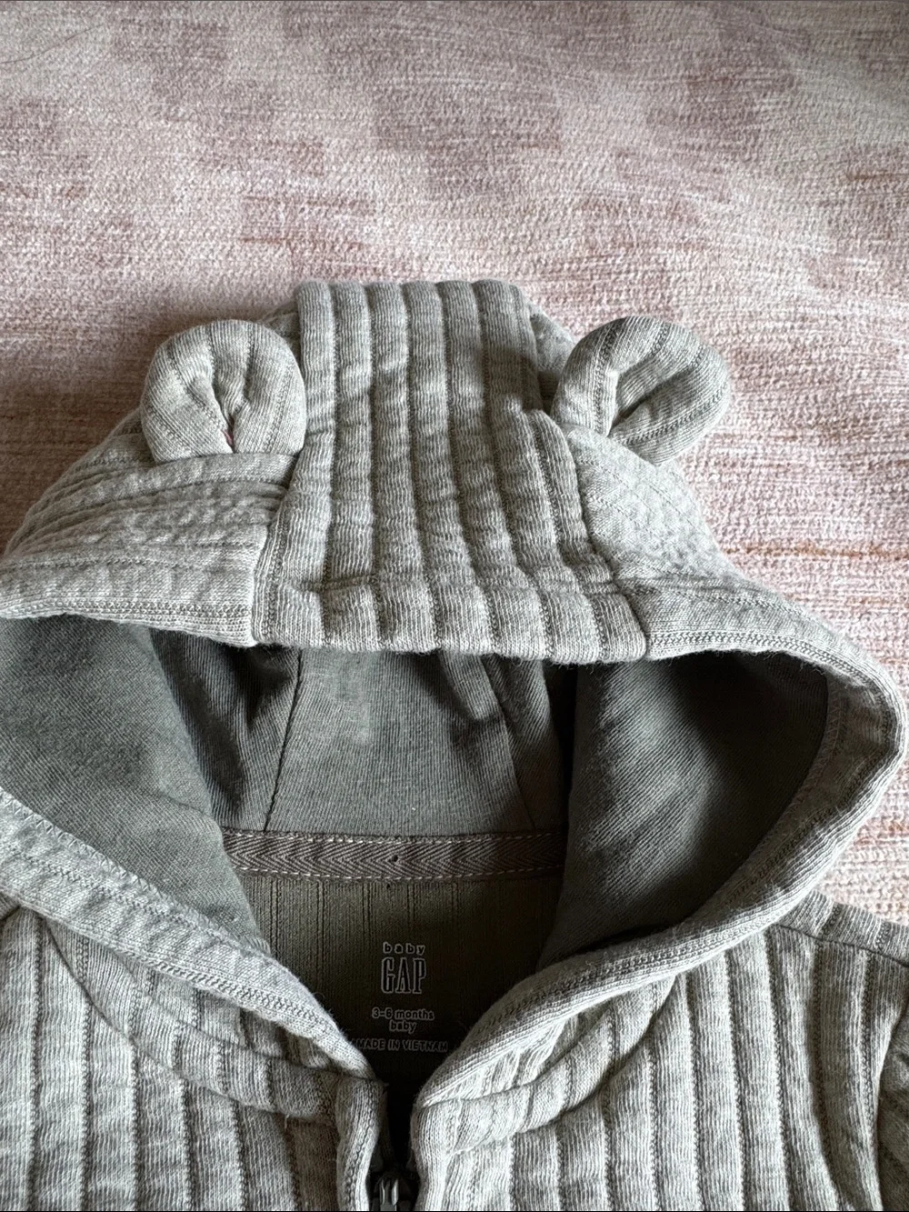 GAP Baby Sage Green Quilted 2 Piece Hoodie and Pants Set NWT 3-6M